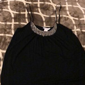 Beaded spaghetti strap top